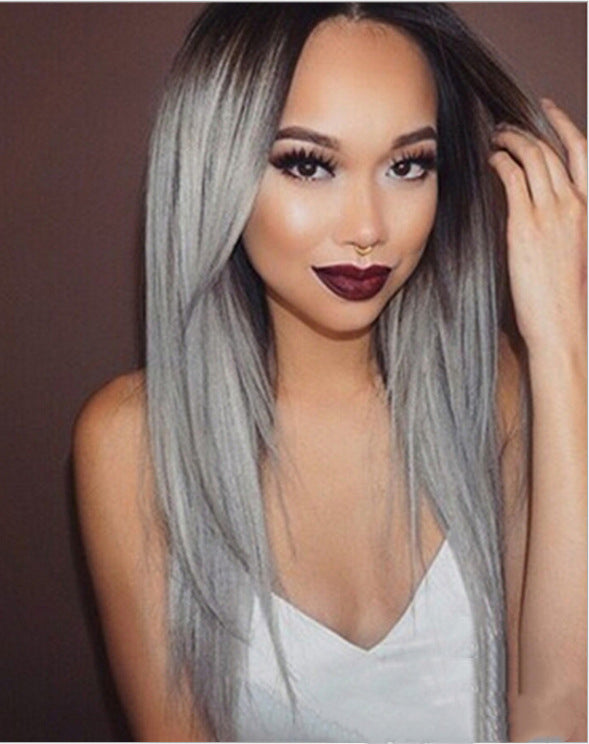 Medium And Large Scalp Dyed Gradual Long Straight Hair