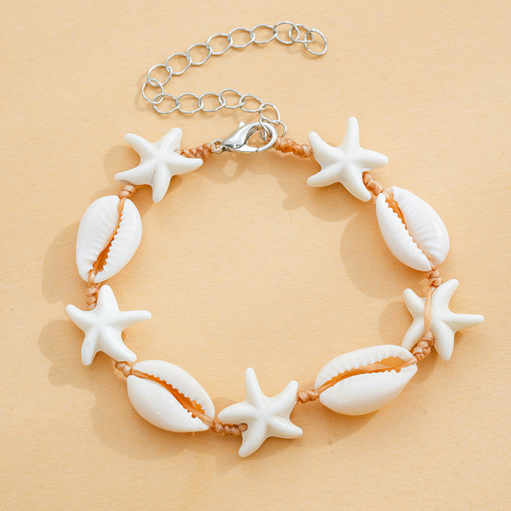 Hand-woven Starfish Shell Bracelet