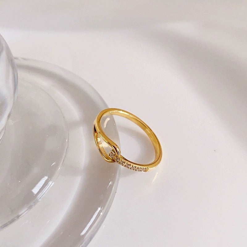 Waterdrop Pave Set Ring For Women