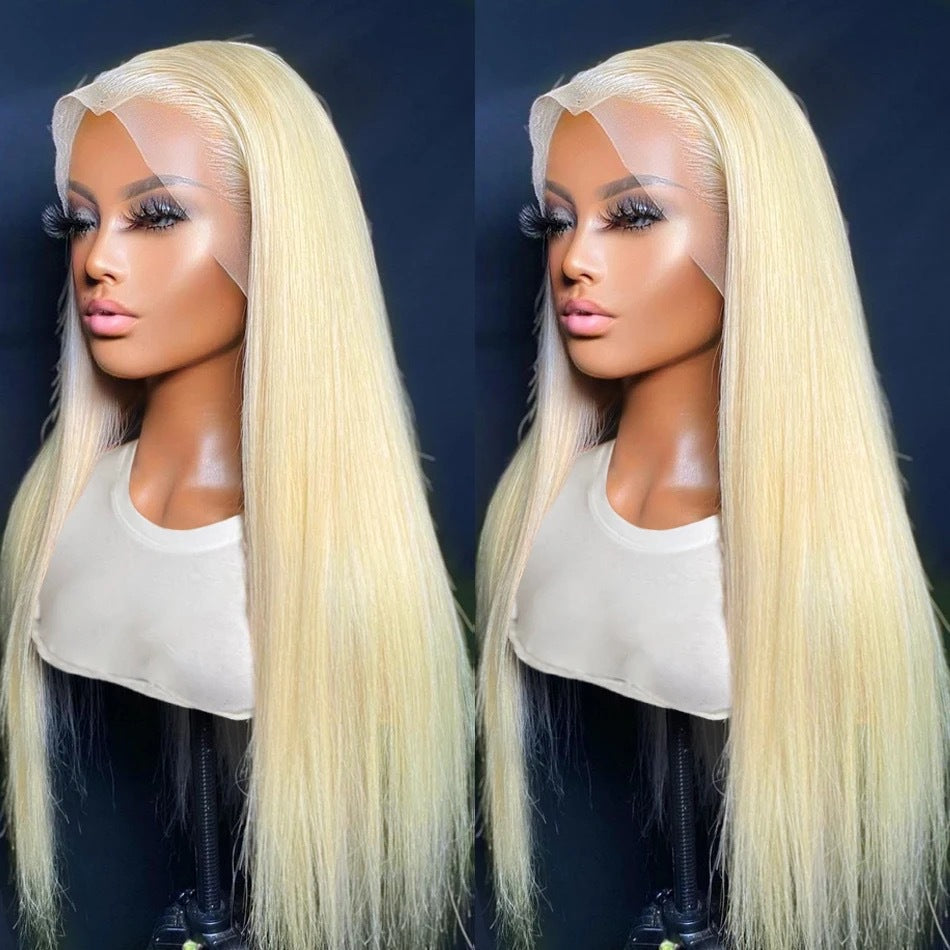 Piano Color Long Straight Wig Front Lace Full-head Wig