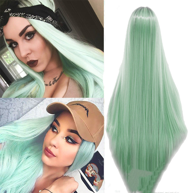 Medium And Large Scalp Dyed Gradual Long Straight Hair