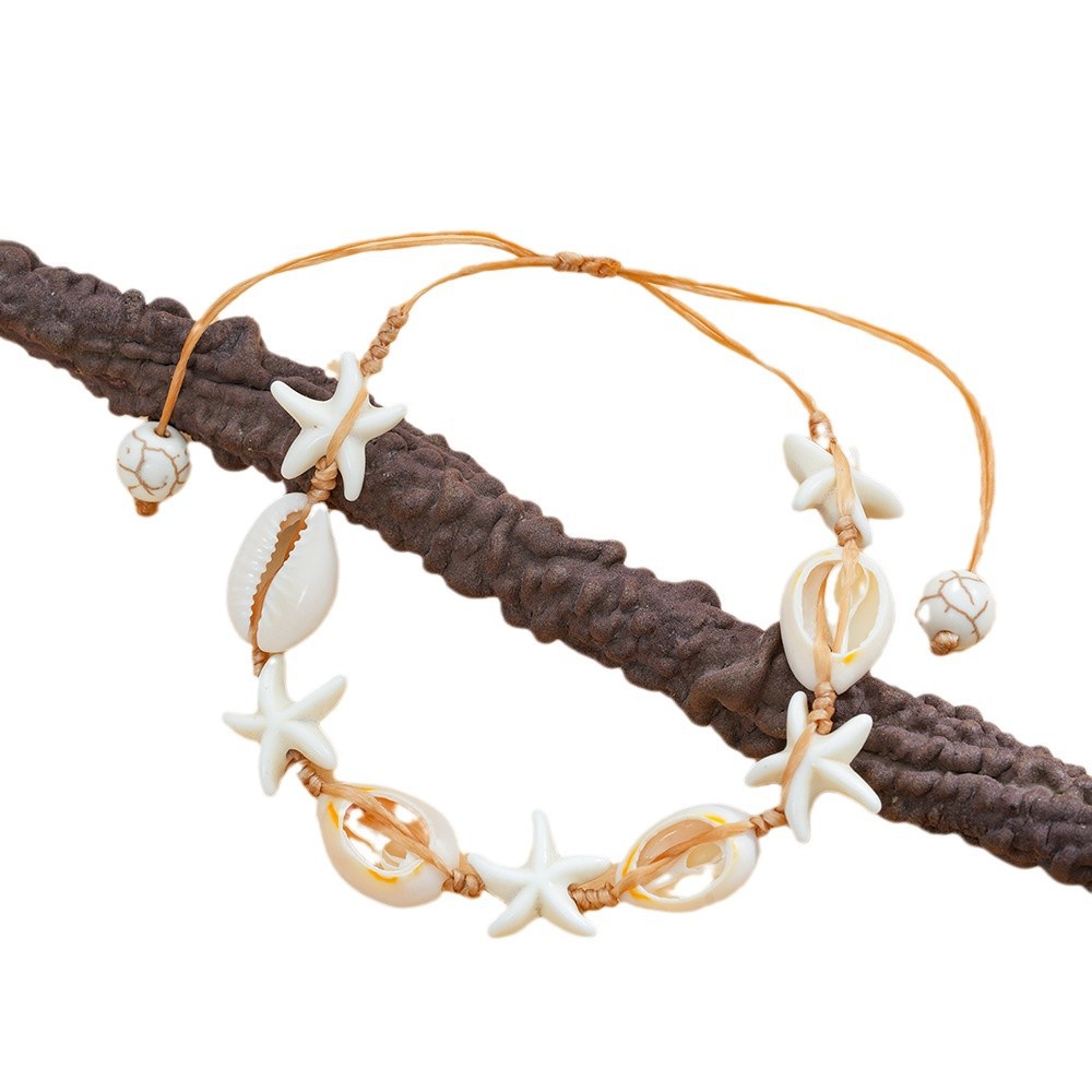 Hand-woven Starfish Shell Bracelet